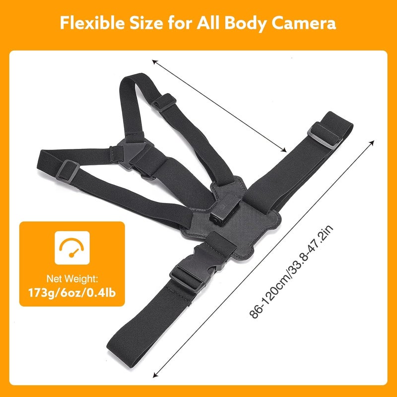 Losfom Store Body Camera Vest Mount,Adjustable Chest Strap Belt for All Brand Body Worn Camera,Dual Shoulder Body Cam Mount for Police,Sports,Hiking - Image 5